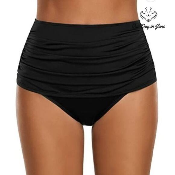 Grapent High Waist Ruched Bikini Bottom Size 2XL - Picture 1 of 4